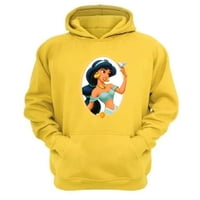 Genérico - Polerón Canguro Princesa Jasmine Amarillo Talla M Unisex