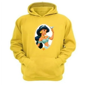 Genérico - Polerón Canguro Princesa Jasmine Amarillo Talla L Unisex