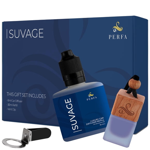 Ambientador Perfa Suvage para perfume de coche con botella de recarga