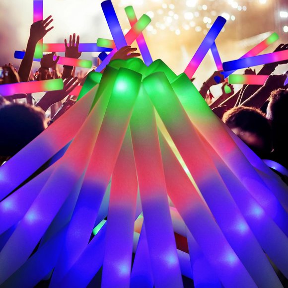Juego de 208 barras luminosas de espuma EXCECAR, 3 modos de parpadeo