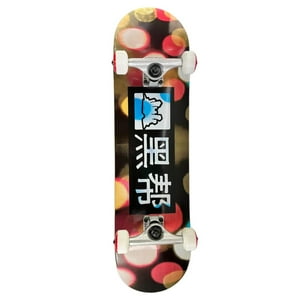 Skate Patineta Gangsta Bokeh 8.0 Completo Armado Negro St