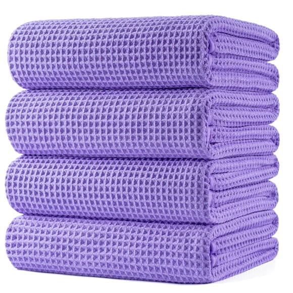 Toalla POLYTE 76x152 cm Microfibra Waffle Pack de 4