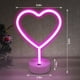 thumbnail image 2 of Lámpara De Neón En Forma De Corazón Rosa Led Usb Y Pilas, 2 of 7
