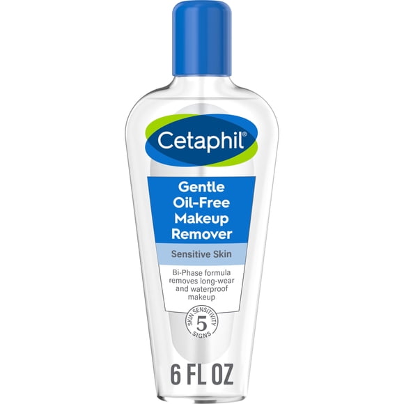 Desmaquillante Cetaphil, suave y resistente al agua, 180 ml, piel sensible