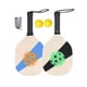 thumbnail image 2 of Pickleball Wood Paddle Set Raqueta Para Principiantes Durable 2 Palas 2 Pickle Balls Estilo C, 2 of 5