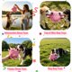 thumbnail image 3 of Juguete para perro HUGEME Monstruo de peluche rosa con chirrido de cumpleaños, 3 of 8