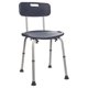 thumbnail image 1 of Silla de Baño Equate con Respaldo 350 lb Gris, 1 of 3