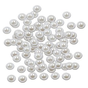 Bothyi - Botones De Perlas Rhinestone Flatback Cabochon Diy Craft Para Vestido De Boda 12 Mm
