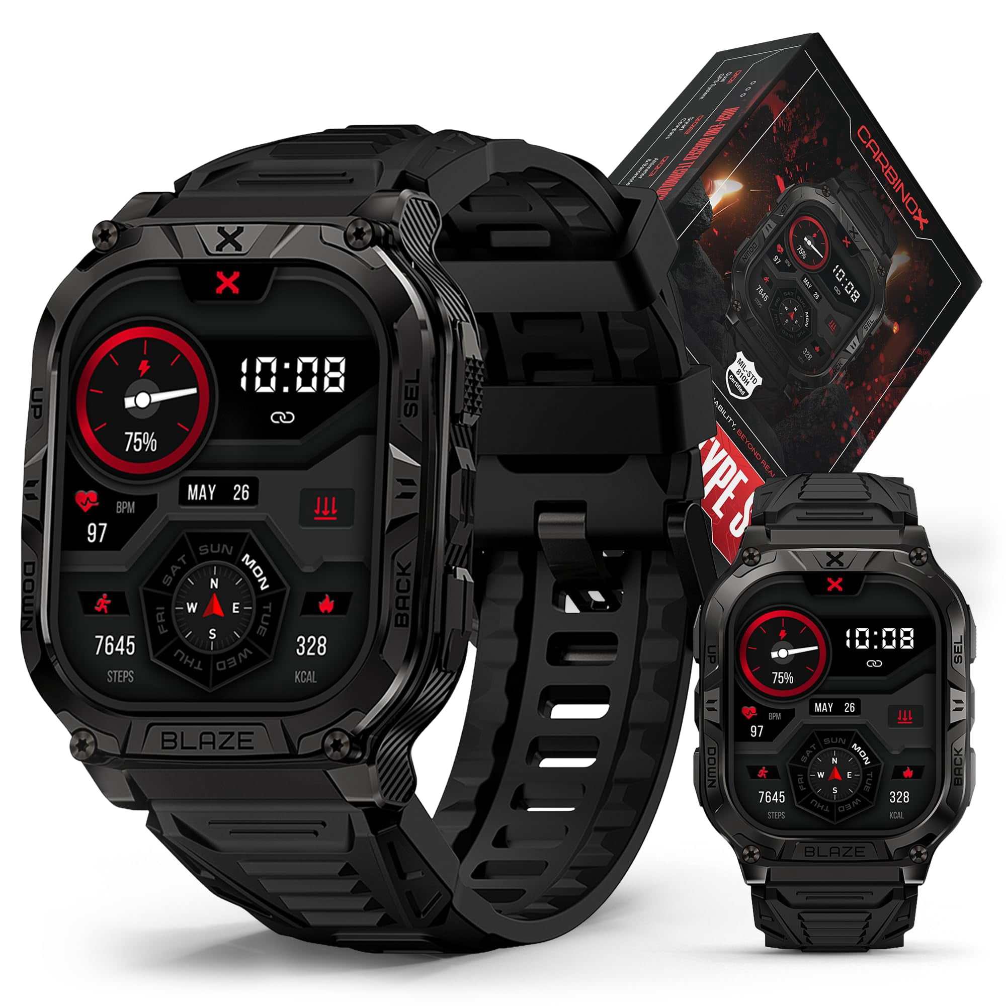 Reloj Inteligente Carbinox Blaze Con Gps 170+ Modos Deportivos Ip69k