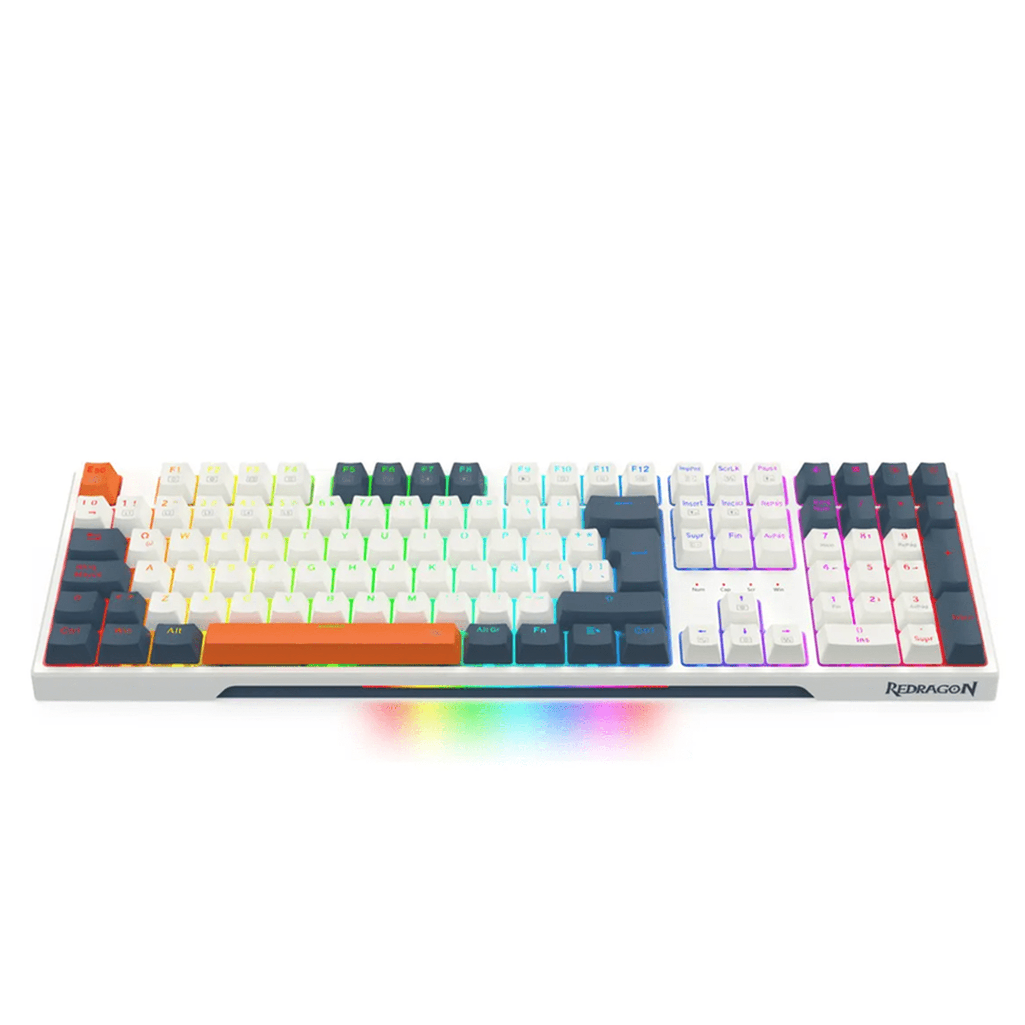 Genérico - Pack Teclado Redragon Trundle K668wbo + Mochila Blanco