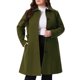 thumbnail image 1 of GRACE & GRANDEUR Abrigos de Invierno para Mujer Tallas Grandes Chaquetas de Un Solo Pecho Abrigos Largos 4X Verde Militar, 1 of 8