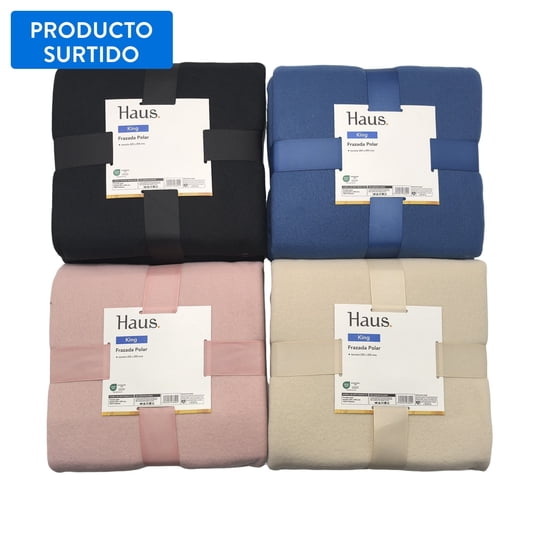 Frazada Polar Sólida King 225 X 250 Cm, Producto Surtido 1 Un Haus