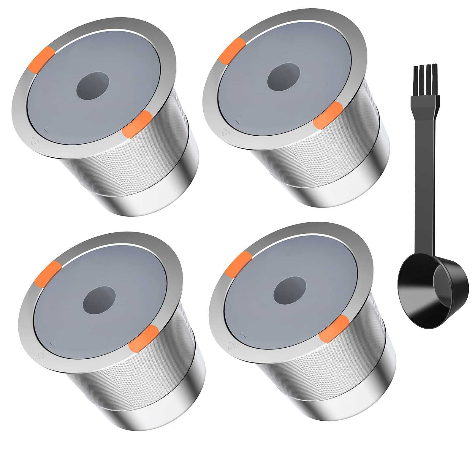 Noalto - Vasos K Reutilizables Para Keurig 2.0 1.0 De Acero Inoxidable (paquete De 4)
