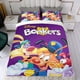 thumbnail image 4 of Bonkers Conjunto de sábanas temático, trío de piezas, cómodo y amigable con la piel, diseño único, regalo de decoración para el hogar para familiares, amigos y fans, 90 cm * 190 cm, 4 of 6