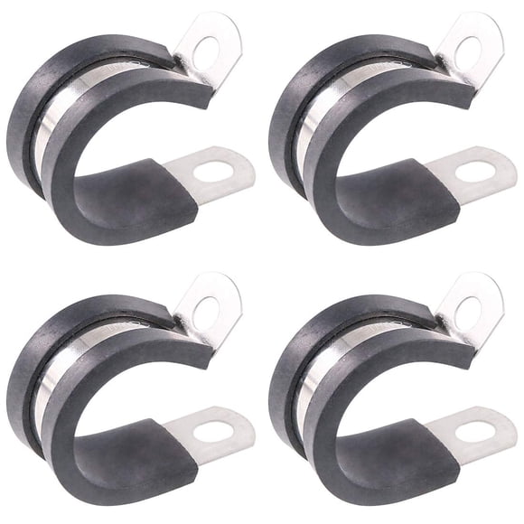 Keadic 20 piezas de abrazaderas de acero inoxidable con recubrimiento de goma de 22 mm