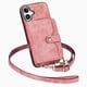 thumbnail image 1 of Funda Tipo Cartera con Correa Cruzada para iPhone 16 Protección Contra Golpes Rosa, 1 of 6