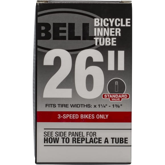 Timbre Inner Tube Universal, 26 pulgadas de ancho, 1-3/8 pulgadas, negro