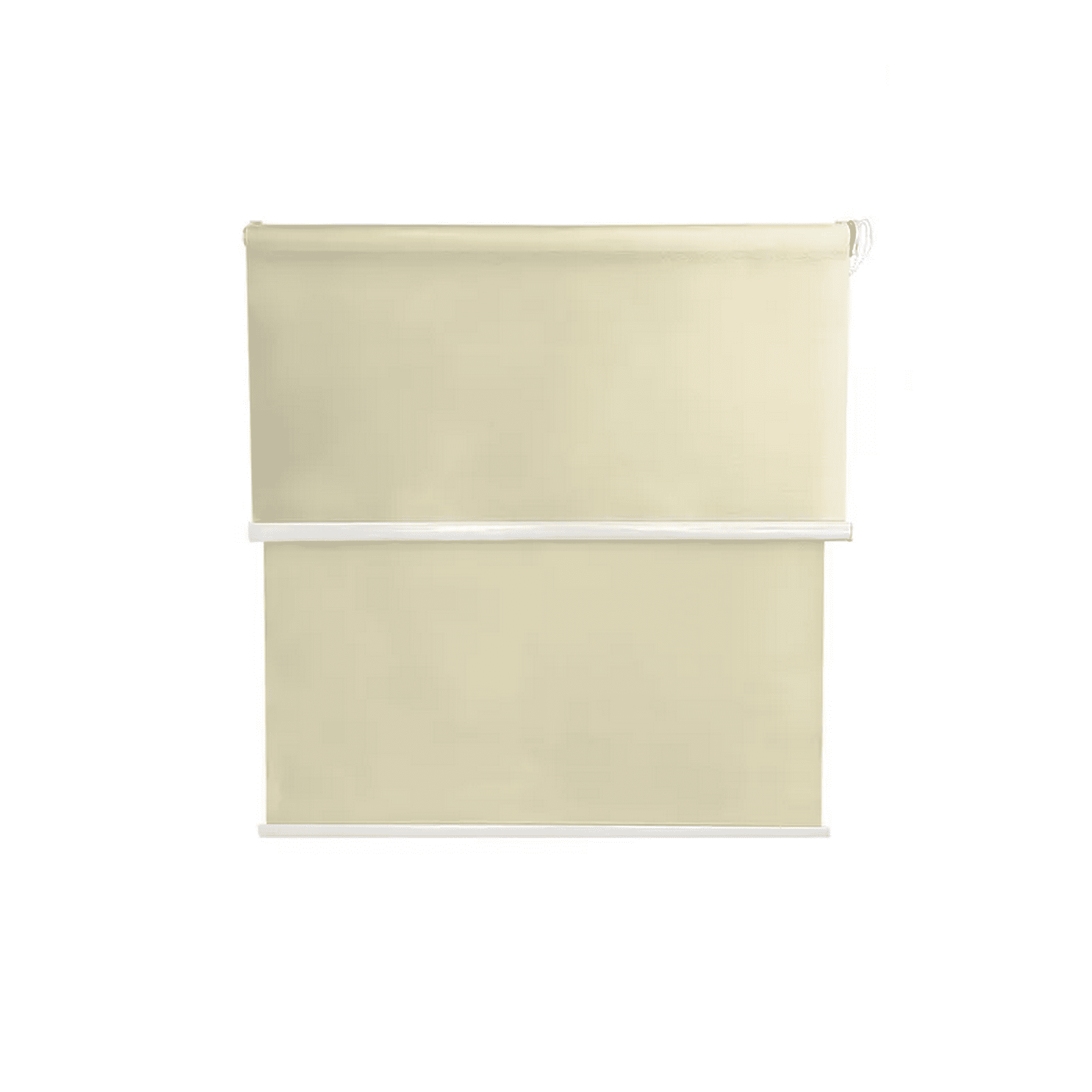 Genérico - Cortina Roller Blackout 2 Paños 160x240 Doble Visillo Beige Sin Cenefa