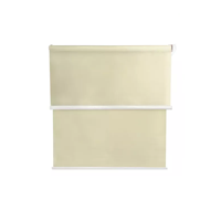 Genérico - Cortina Roller Blackout 2 Paños 160X240 Doble Visillo Beige Sin Cenefa