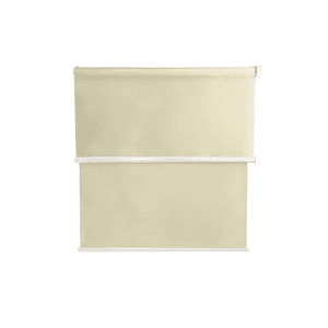 Genérico - Cortina Roller Blackout 2 Paños 160X240 Doble Visillo Beige Sin Cenefa