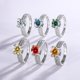 thumbnail image 3 of Anillos de Compromiso de Moissanita para Mujer 2 Uds Color D Claridad VVS1 Anillos de Diamante Anillos de Boda de Moissanita de Plata Esterlina S925 con Certificado, 3 of 8