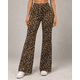 thumbnail image 1 of Pantalón Palazzo Ancho Leopardo Gris Ajustable Cordón, 1 of 4