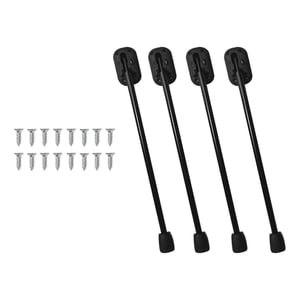 Magideal - 4 Uds. Patas De Mesa Plegables Portátiles Multifunción Estables Con Tornillos Estables Para Escritorio De Ordenador Mesas De Café Accesorios De Bancos 26Cm Negro