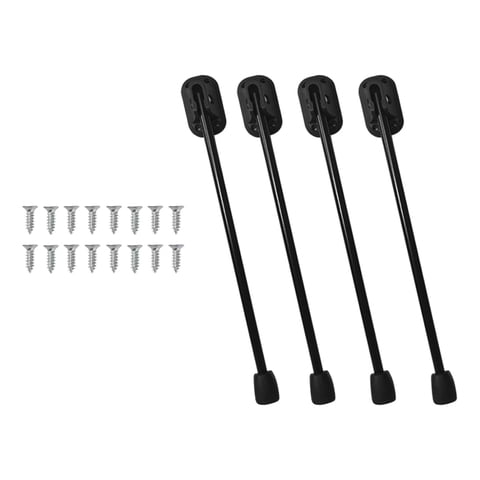 Magideal - 4 Uds. Patas De Mesa Plegables Portátiles Multifunción Estables Con Tornillos Estables Para Escritorio De Ordenador Mesas De Café Accesorios De Bancos 26Cm Negro