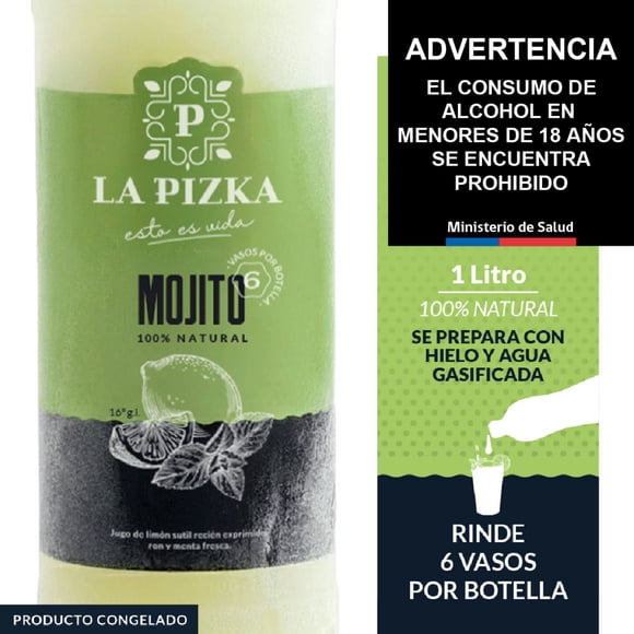 Cóctel Botella La Pizka Mojito, 1 L