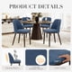 thumbnail image 2 of Silla COLAMY juego de 4, azul, tapizada con patas de madera, 2 of 7