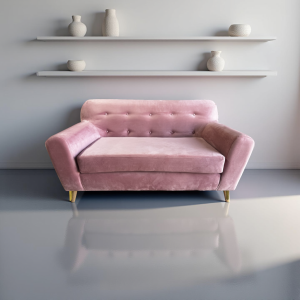 Muebles New - Sofa Dos Cuerpos Palo Rosa Felpa