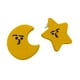 thumbnail image 1 of Pendientes Asimetricos Luna Y Estrella Amarilla Suave Resina Epoxi, 1 of 3