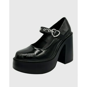 Danicolle Calzado - Zapato Charol Para Mujer Con Taco Alto Negro Danicolle