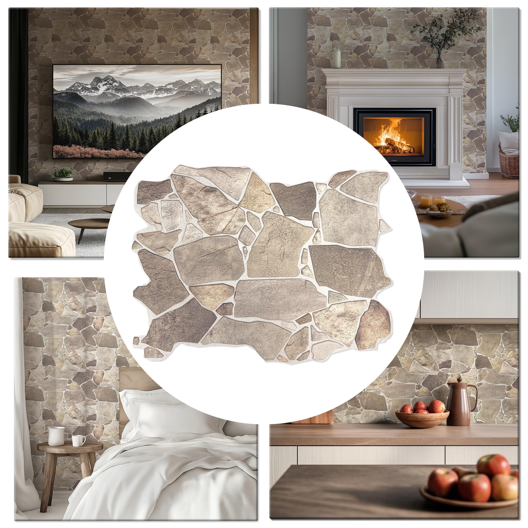 Concord Wallcoverings Retro-art Piedra Falsa 3d Beige