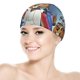 thumbnail image 5 of Castores ocupados Gorro de Natación de Licra, Gorro de Baño de Tela Cómoda, Gorro Elástico Antideslizante para Hombres, Mujeres y Niños, 5 of 6