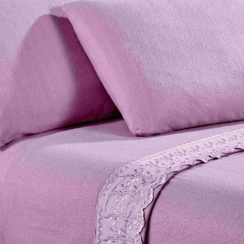 Sabana Andes Polar Broderie Morado 2 Plazas