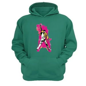 Genérico - Polerón Canguro Freddy Mercury Verde Aguamarina Talla Xl Unisex