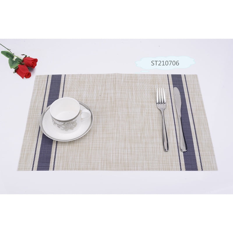 Xmhytop Juego De 6 Manteletes Individuales Para Mesa, Hechos De Pvc Resistente, Antideslizantes Y Termorresistentes, Ideal Para Hogares, Restaurantes Y Cocinas, Estilo P, 45*30cm, Azul