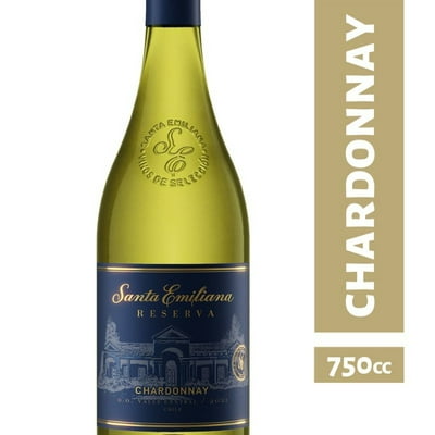 Vino Blanco Chardonnay Reserva 13° Botella 750 Cc Emiliana