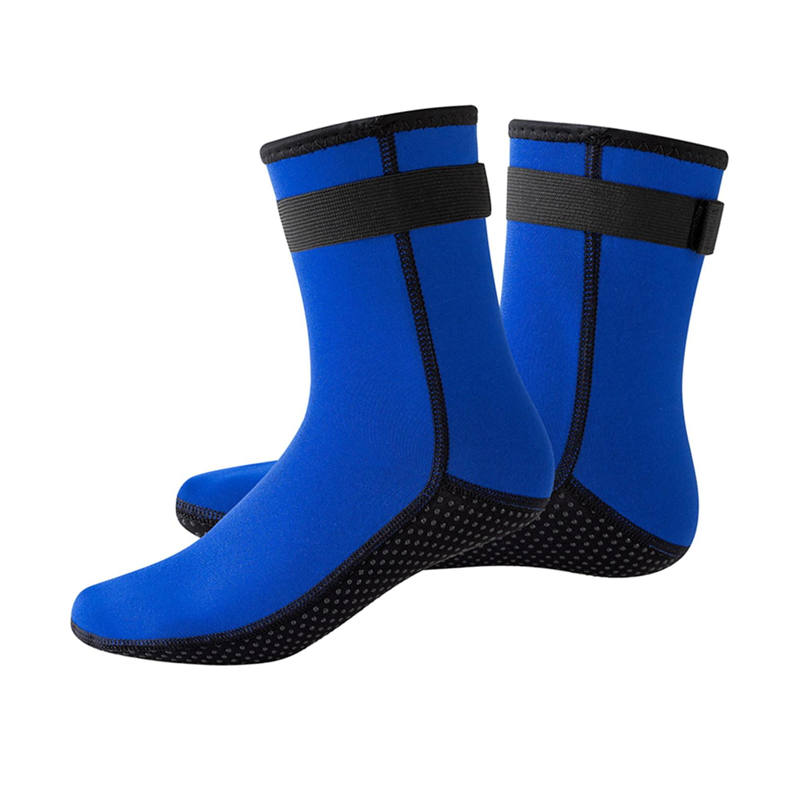 Magideal - Calcetines De Buceo Calcetines De Traje De Neopreno De 3 Mm Calcetines De Bota De Playa Impermeables Unisex Calcetines De Agua Térmicos Elásticos Para , Azul, Xs