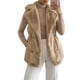 thumbnail image 2 of INSPIRE CHIC Chaleco Acolchado para Mujer con Acolchado de Peluche, Cuello con Solapa, Doble Botonadura, Pequeño Caqui, 2 of 6