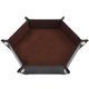 thumbnail image 5 of Bandeja De Dados Caja De Almacenamiento De Cuero Plegable Soporte De Almacenamiento De Escritorio Marrón, 5 of 5