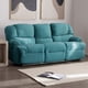 thumbnail image 2 of Bergere Perugia Reclinable 3 Cuerpos Tela Velvet Turquesa, 2 of 8