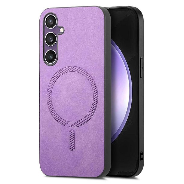 Magnetic Slim Case for Samsung Galaxy S23 FE with Camera Guard & Anti-Scratch Back Purple