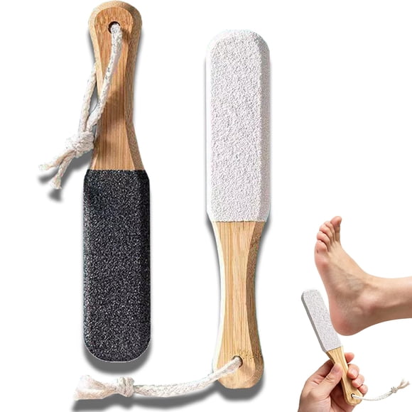 Raspador de Pies IJPDDRXYN Pack de 2, Piedra Pómez con Mango de Madera