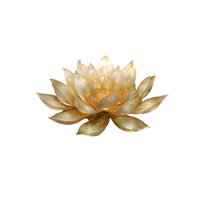 Genérico - Cuadro Loto Dorado Armonía 80X40 Cm