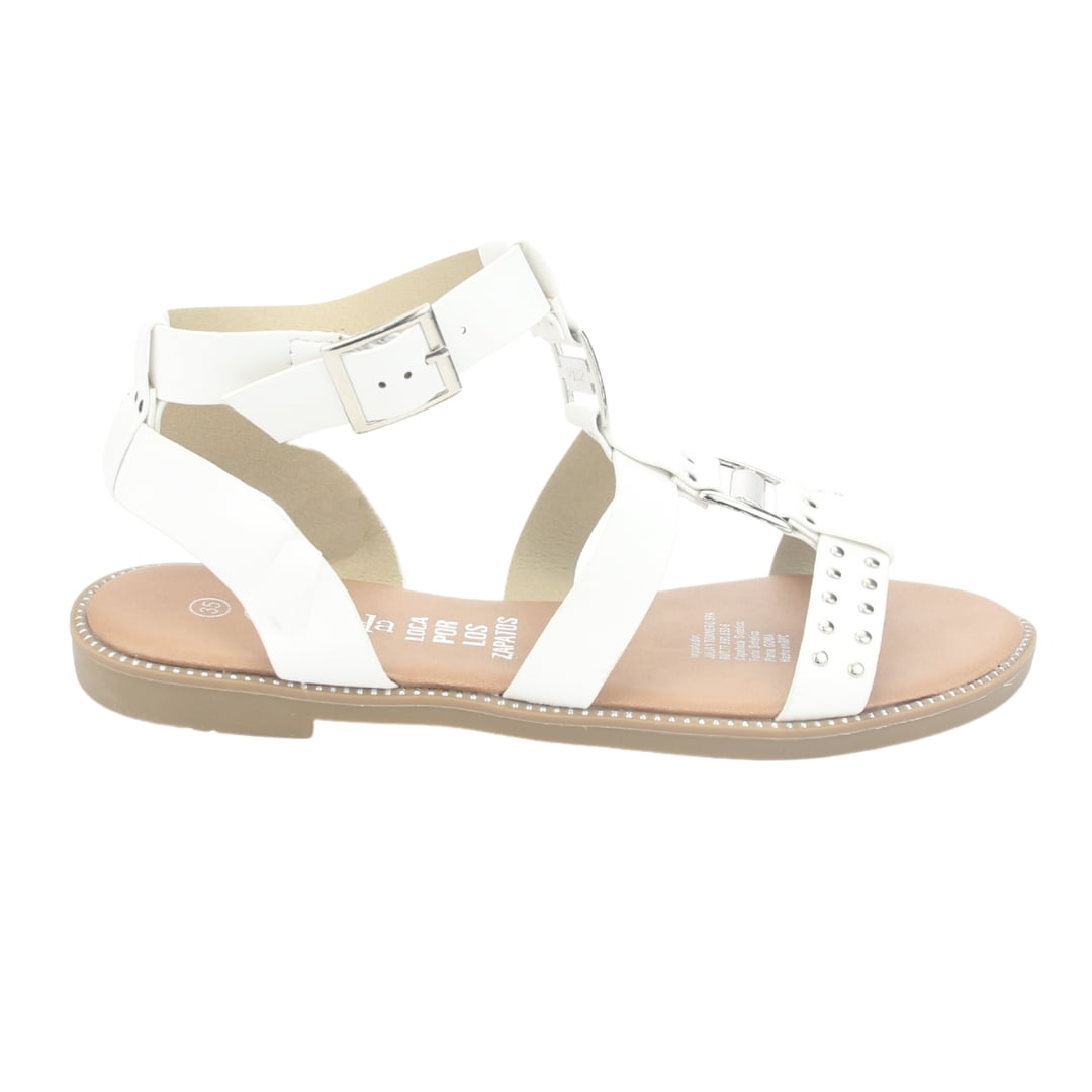 Sandalia Chalada Mujer Alki-2 Blanco Plana