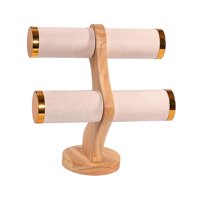 Ioensy - Soporte Para Pulseras, Organizador De Almacenamiento De Brazaletes De 2 Niveles Para Aparador, Escaparate, Color Beige