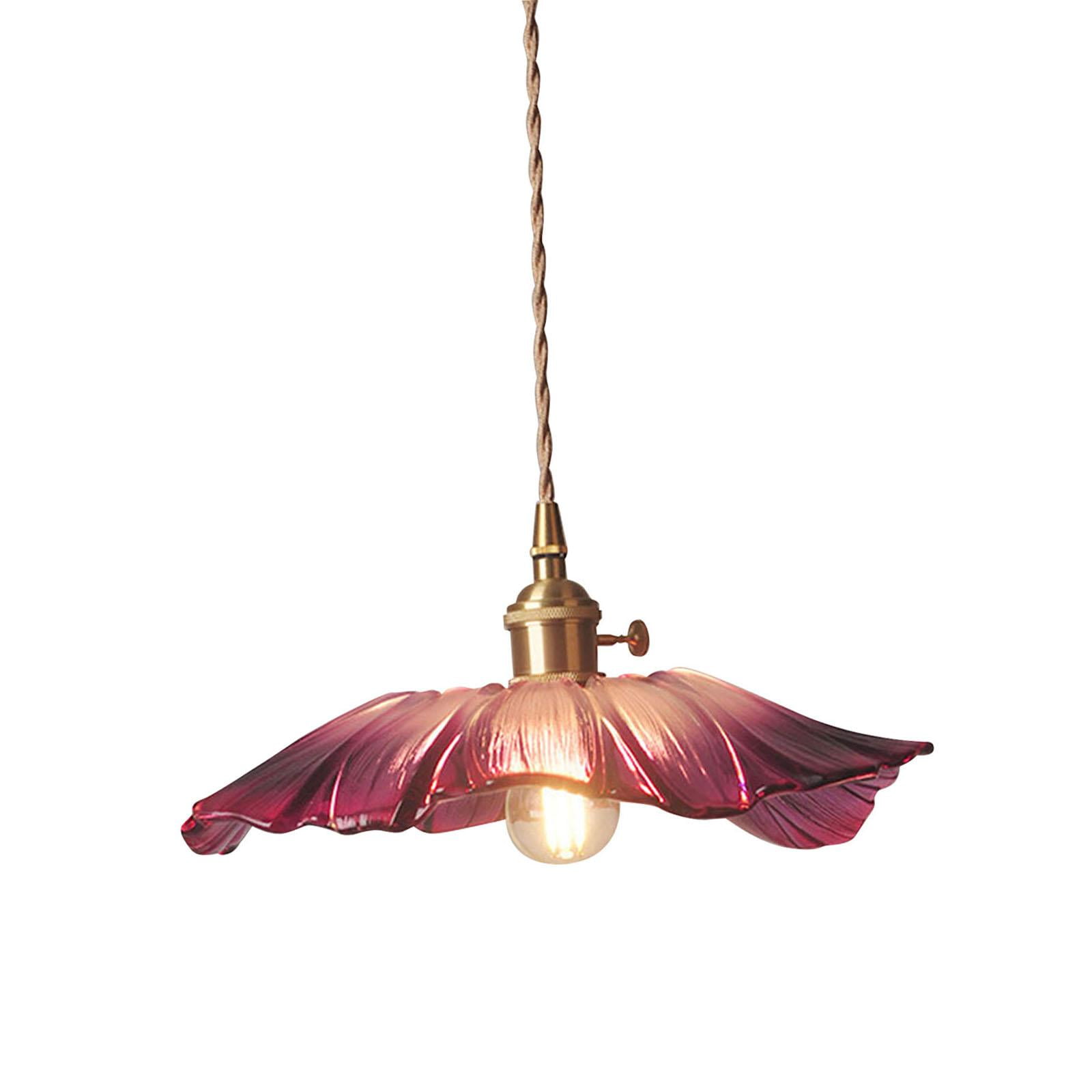 Magideal - Lámpara Colgante De Flores, Accesorios De Araña De Flores, Lámpara Colgante Elegante, Lámpara Pequeña Para Restaurante, Café, Cocina , Púrpura Grande Púrpura Rojo Grande