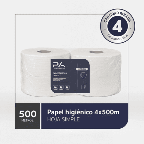 Papeles Austral - Pa Higienico 4X500Mts